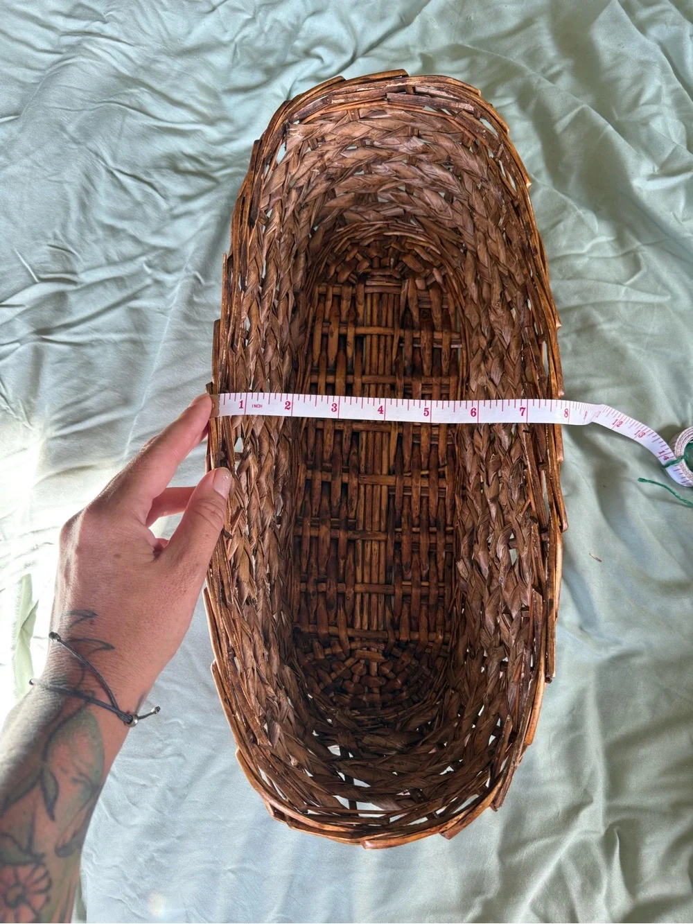 Handwoven Brown Wicker Storage Basket - Home Accents